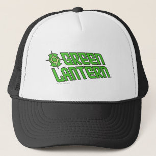 Gorra De Camionero Logotipo verde de la linterna inclinado