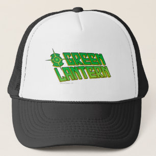 Gorra De Camionero Logotipo verde de la linterna - inclinado