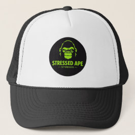 Gorra De Camionero Logotipo verde de Stressed Ape Studios