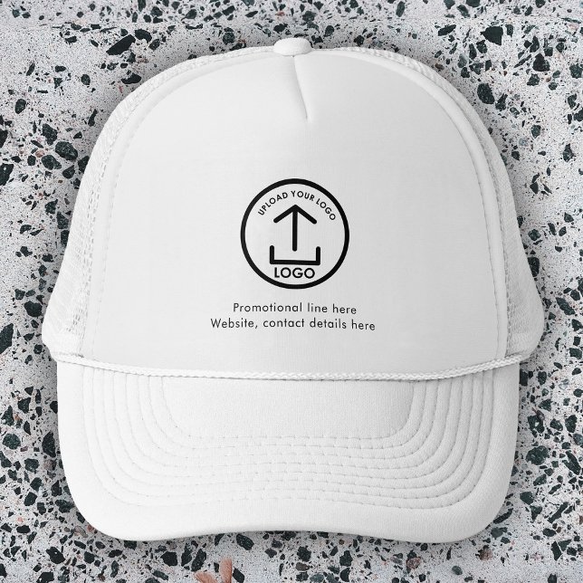 Gorra De Camionero Logotipo y texto profesional profesional sencillo (Simple Modern Professional Business Logo & Text Trucker Hat)