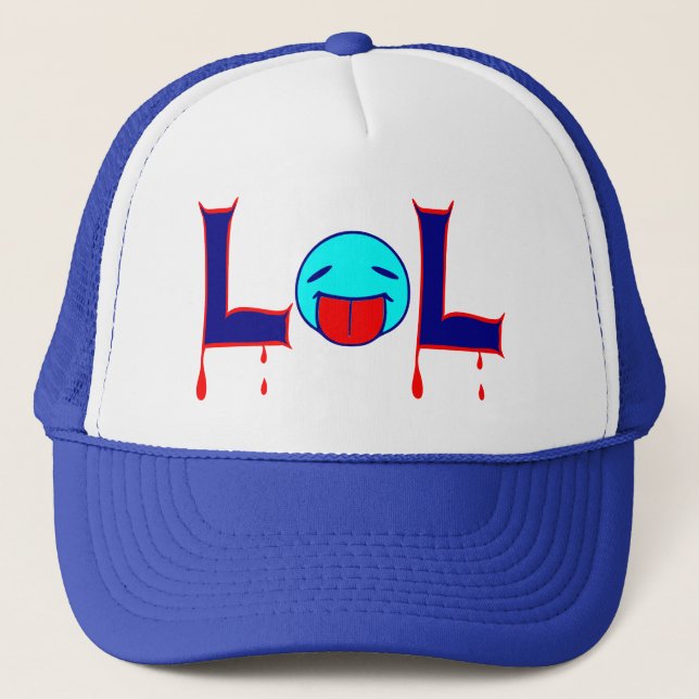 Gorra De Camionero § ☺ LOL-Naughty Tongue Out Fun Trucker Hat ☺§ (Anverso)