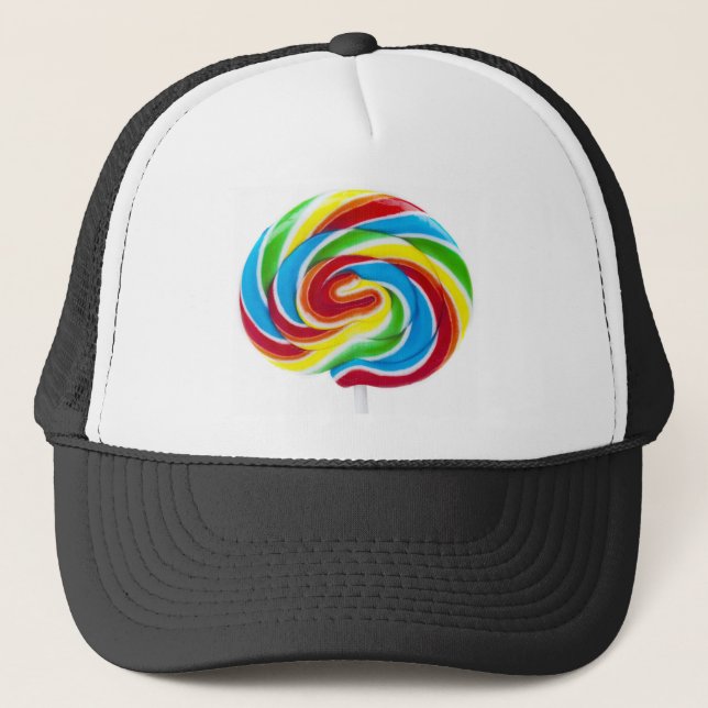 Gorra De Camionero Lollipop Rainbow Swirl (Anverso)