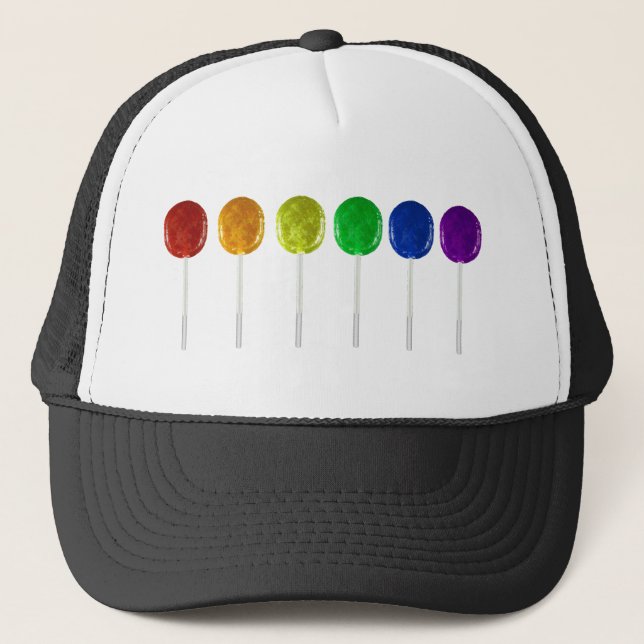 Gorra De Camionero Lollipops del arco iris (Anverso)