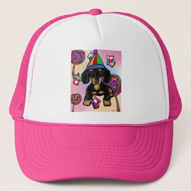Gorra De Camionero Lollipups de Doxie Negro (Anverso)