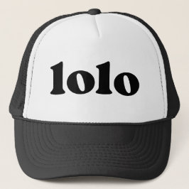 Gorra De Camionero Lolo filipino retro negro y blanco