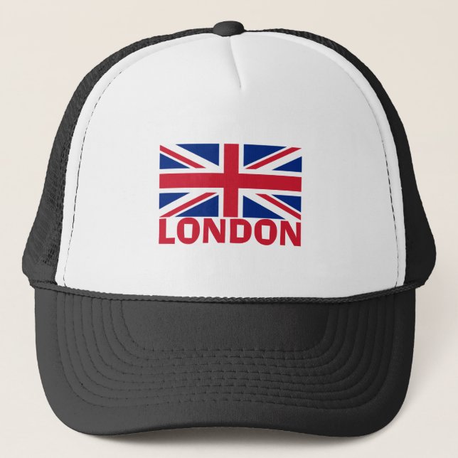 Gorra De Camionero Londres en rojo (Anverso)