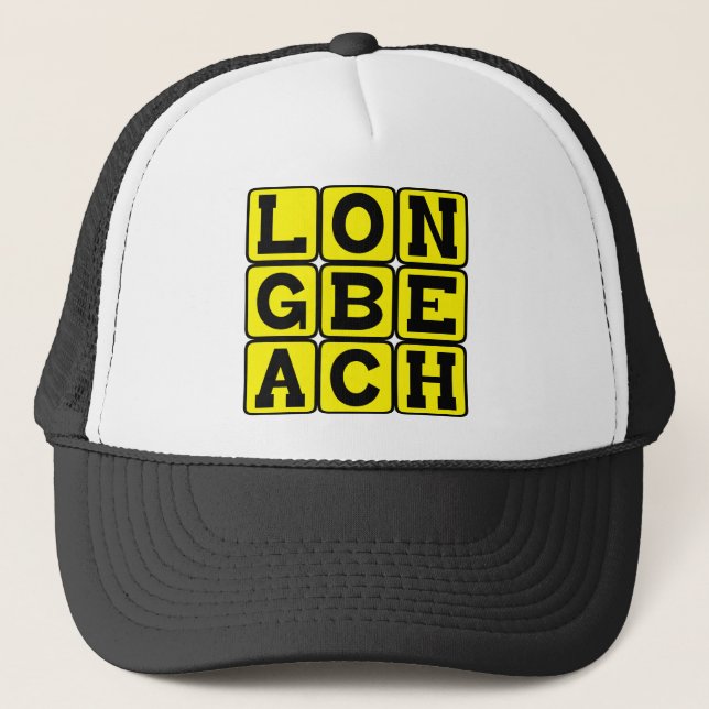 Gorra De Camionero Long Beach, California Estados Unidos (Anverso)