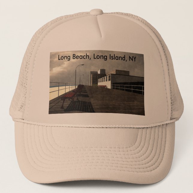 Gorra De Camionero Long Beach, Long Island, New York (Anverso)