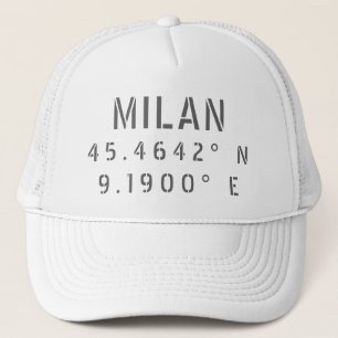 Gorra De Camionero Longitud de la latitud de Milán