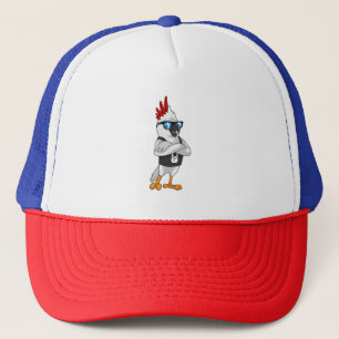 Gorra De Camionero Loro como músico con gafas de sol