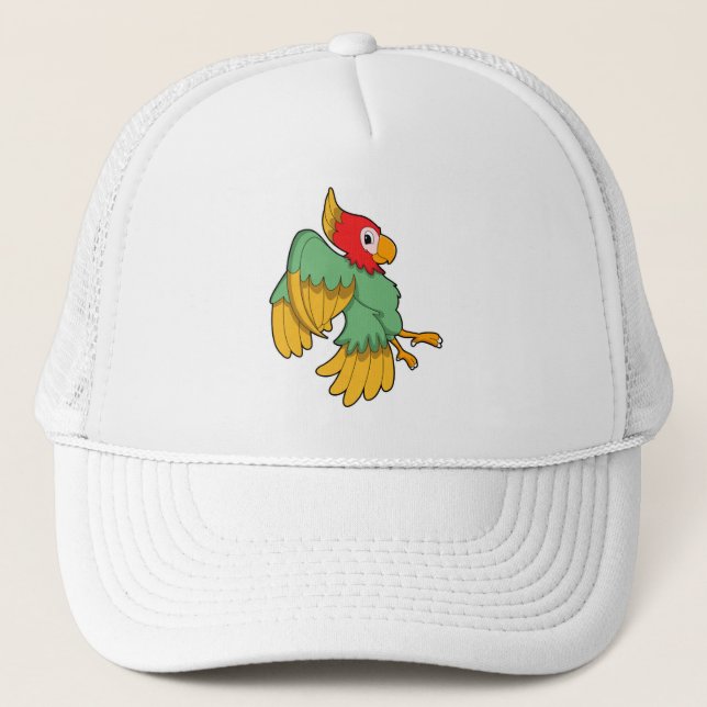 Gorra De Camionero Loro con cabeza roja (Anverso)