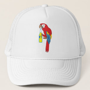 Gorra De Camionero Loro con cerveza