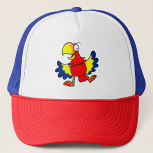 Gorra De Camionero Loro de dibujos animados colorido y divertido