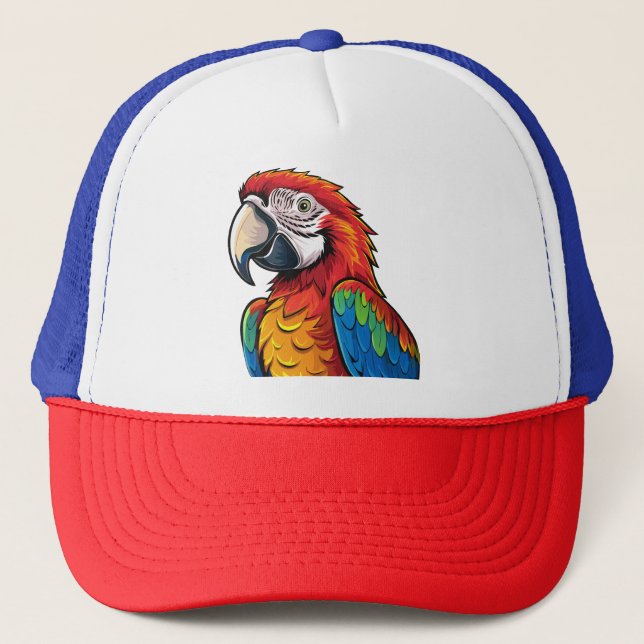 Gorra De Camionero Loro guacamayo (Anverso)