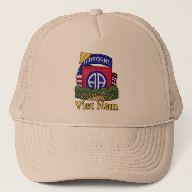 Gorra De Camionero los 82.os veteranos Vietnam de la división (Anverso)