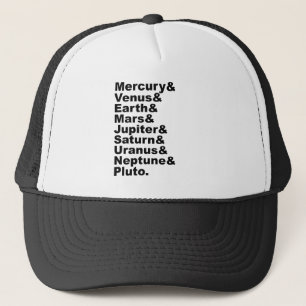 Gorra De Camionero Los 9 Planetas del Sistema Solar (Pre 2006)
