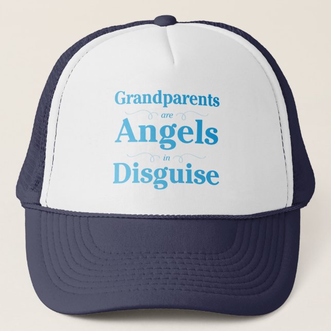 Gorra De Camionero Los abuelos son ángeles en disfraz (Anverso)
