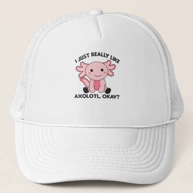 Gorra De Camionero Los Amantes De Axolotl Aman A Los Animales Aburrid (Anverso)