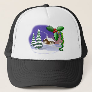 Gorra De Camionero Los árboles de la nieve del invierno se dirigen de
