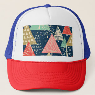 Gorra De Camionero Los Árboles de Navidad Festivan El Ilustracion Sin