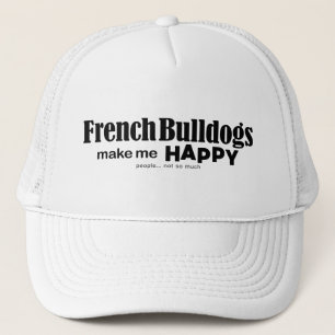 Gorra De Camionero Los Bulldoges franceses me hacen feliz