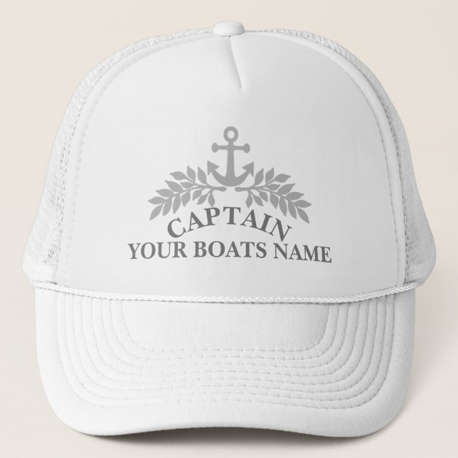 Gorra De Camionero Los capitanes de los yates fondean (Anverso)