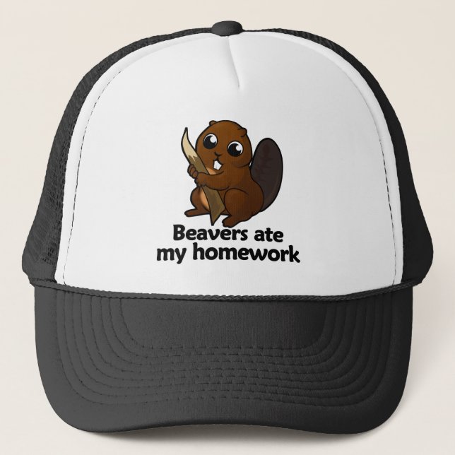 Gorra De Camionero Los castores comieron mi preparación (Anverso)
