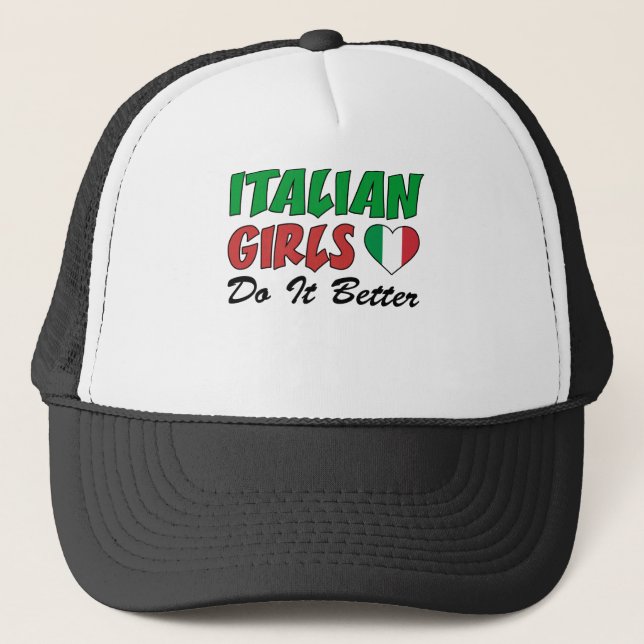 Gorra De Camionero Los Chicas italianos lo hacen mejor (Anverso)