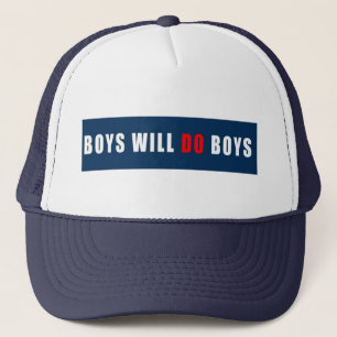 Gorra De Camionero Los chicos harán blanco y azul