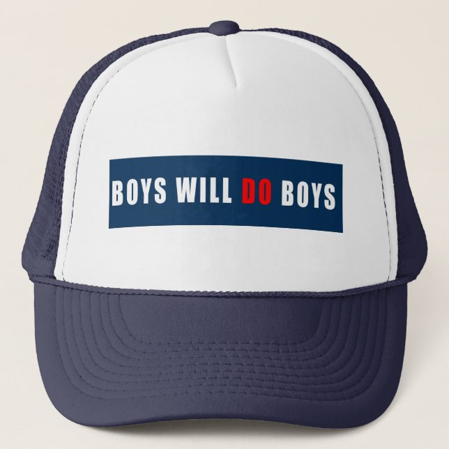 Gorra De Camionero Los chicos harán blanco y azul (Anverso)