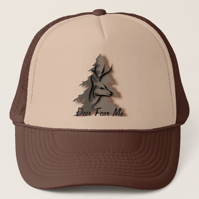 Gorra De Camionero Los ciervos me temen naturaleza divertida (Anverso)