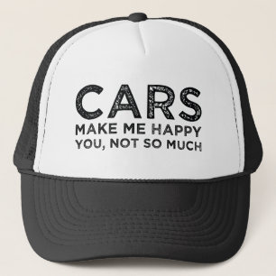 Gorra De Camionero Los coches me hacen feliz
