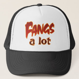 Gorra De Camionero Los colmillos de Halloween Punny agradecen mucho