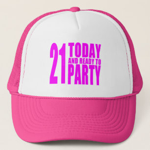 Gorra De Camionero Los cumpleaños divertidos 21 de los chicas hoy y