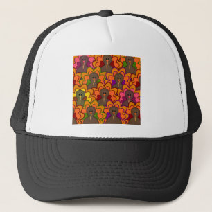Gorra De Camionero Los divertidos y coloridos pavos del Día de Acción