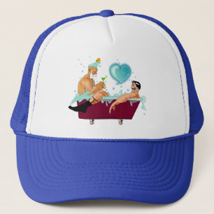 Gorra De Camionero Los dos hombres gay de SlipperyJoe aman la bañera