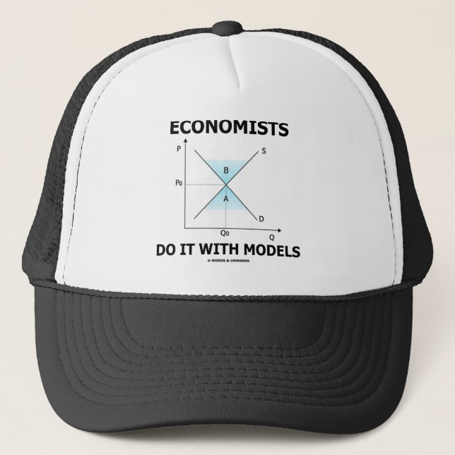 Gorra De Camionero Los economistas lo hacen con los modelos (el humor (Anverso)