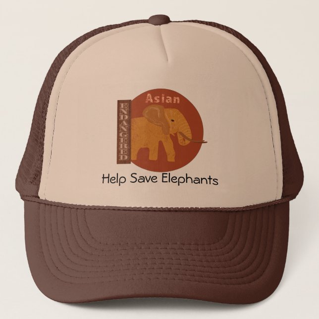 Gorra De Camionero Los elefantes necesitan nuestra ayuda (Anverso)