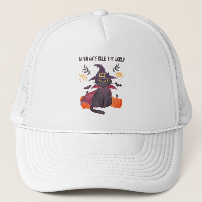 Gorra De Camionero Los gatos brujos dominan el mundo (Anverso)
