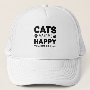 Gorra De Camionero Los gatos me hacen feliz