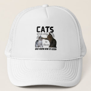 Gorra De Camionero "Los gatos sólo hablan con aquellos que saben cómo
