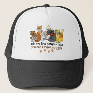 Gorra De Camionero Los gatos son como las patatas fritas