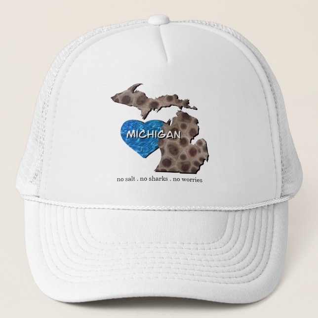 Gorra De Camionero Los Grandes Lagos | sin sal, sin tiburones, sin pr (Anverso)