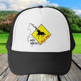 Gorra De Camionero Los hombres de verdad montan caballos y fiesta de