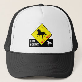Gorra De Camionero Los hombres de verdad montan caballos y fiesta del