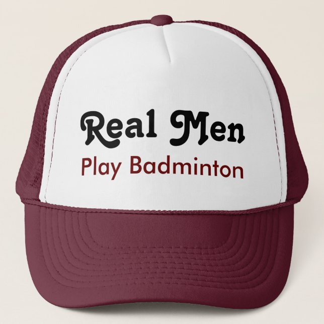 Gorra De Camionero Los hombres de verdad tocan Badminton (Anverso)