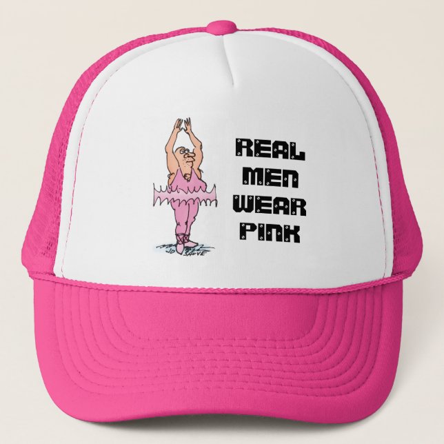Gorra De Camionero Los Hombres De Verdad Usan Ballet Graso Rosa Fundi (Anverso)