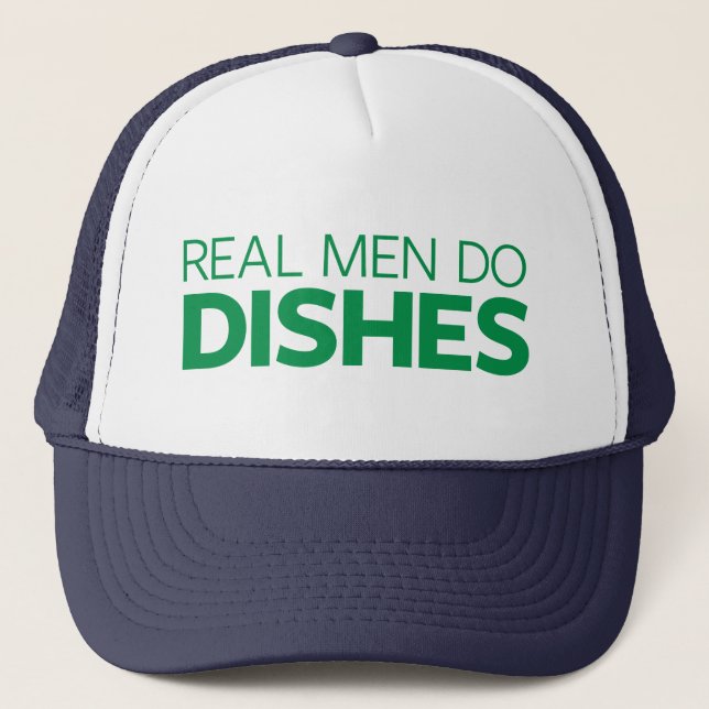 Gorra De Camionero Los hombres reales hacen platos (Anverso)