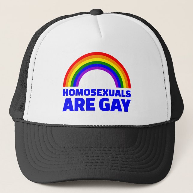 Gorra De Camionero Los homosexuales son gay (Anverso)