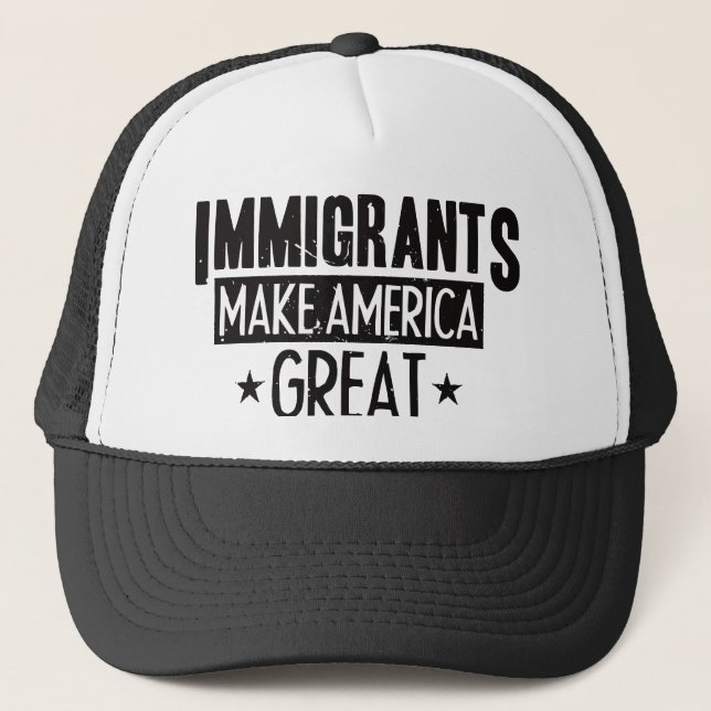 Gorra De Camionero Los inmigrantes hacen América grande (Anverso)